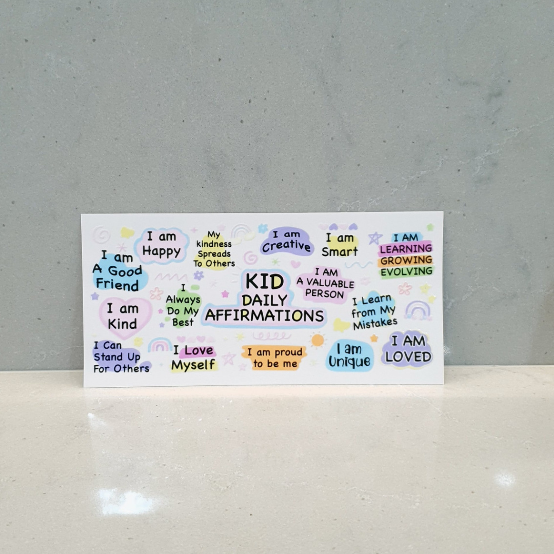 16oz UV DTF WRAP - KID DAILY AFFIRMATIONS