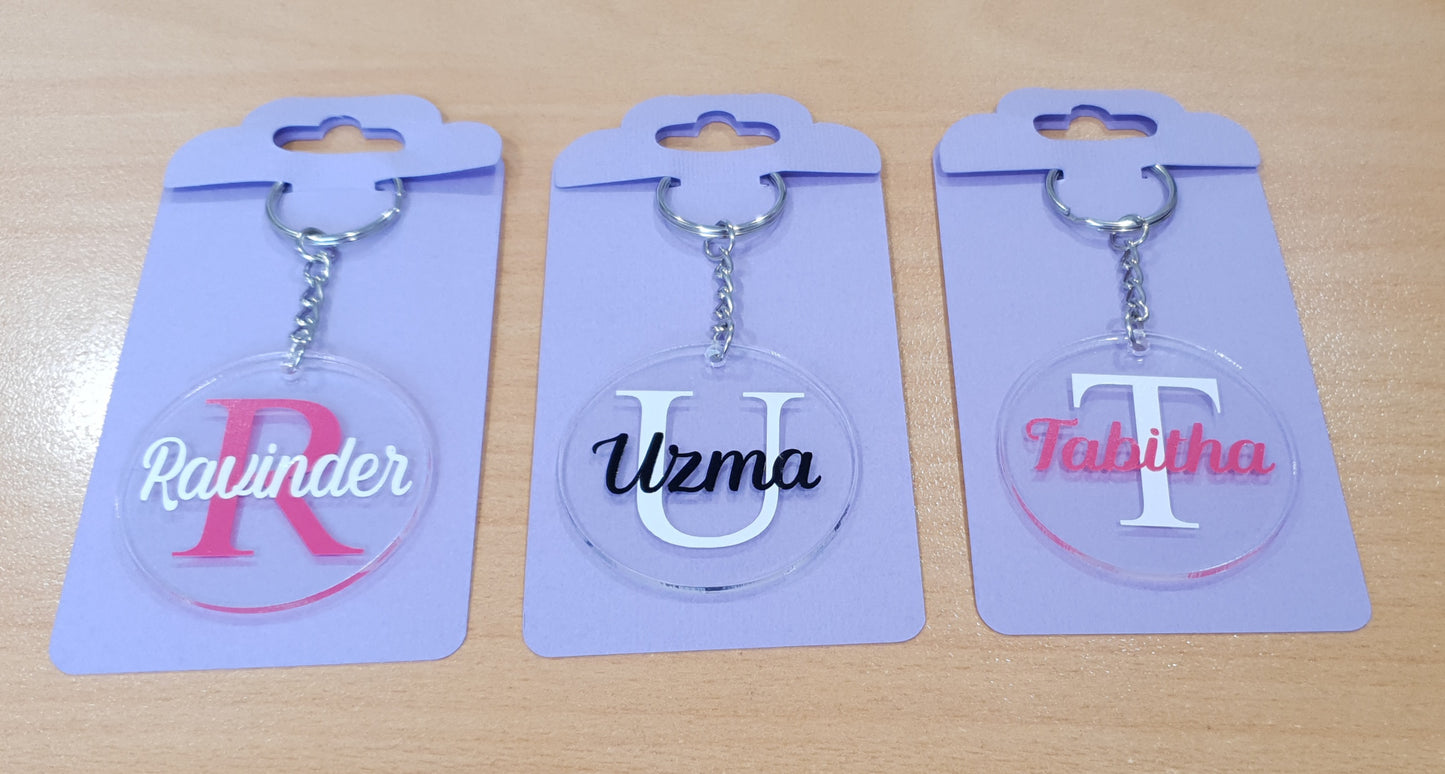 Personalised keyrings