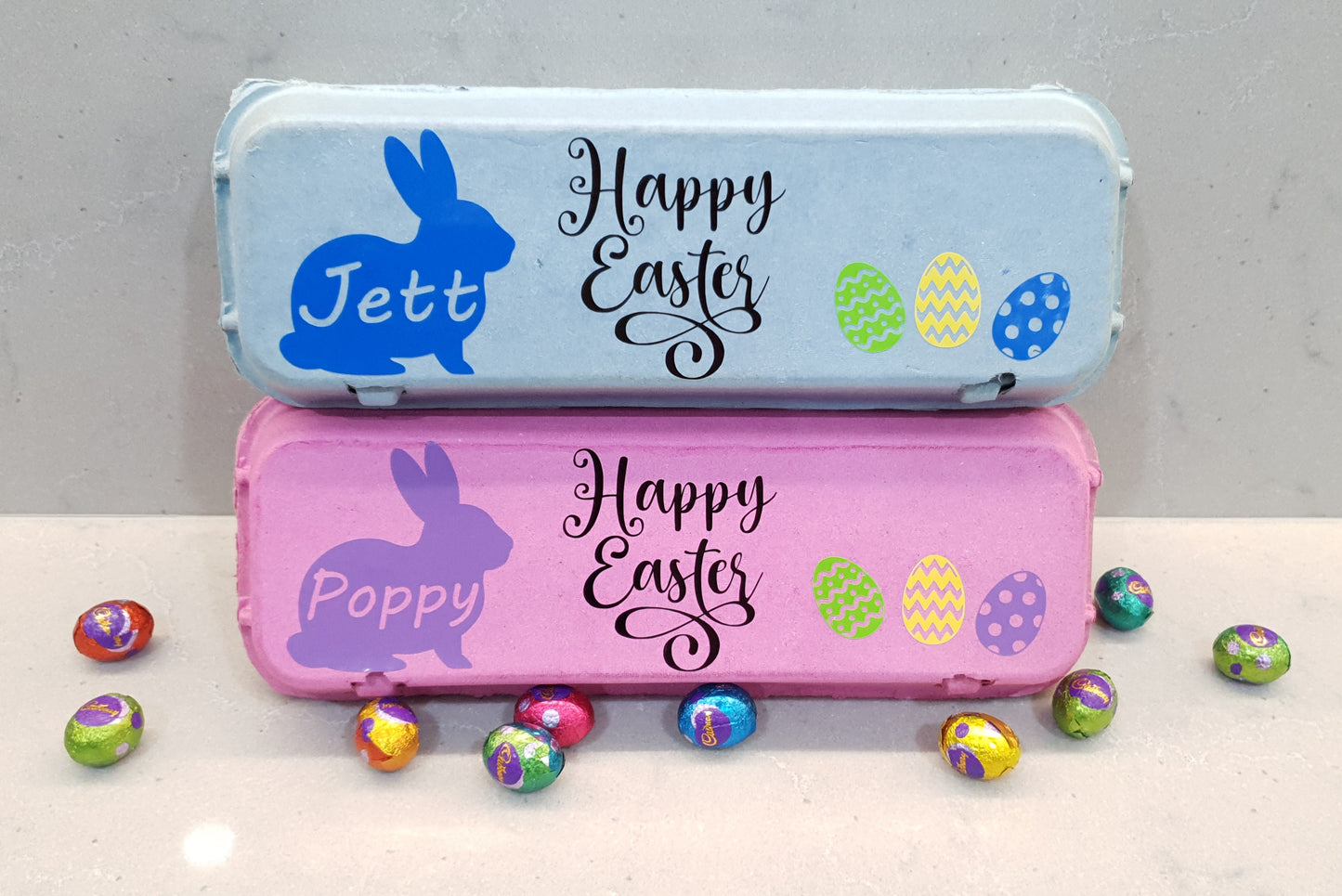 Personalised easter egg carton