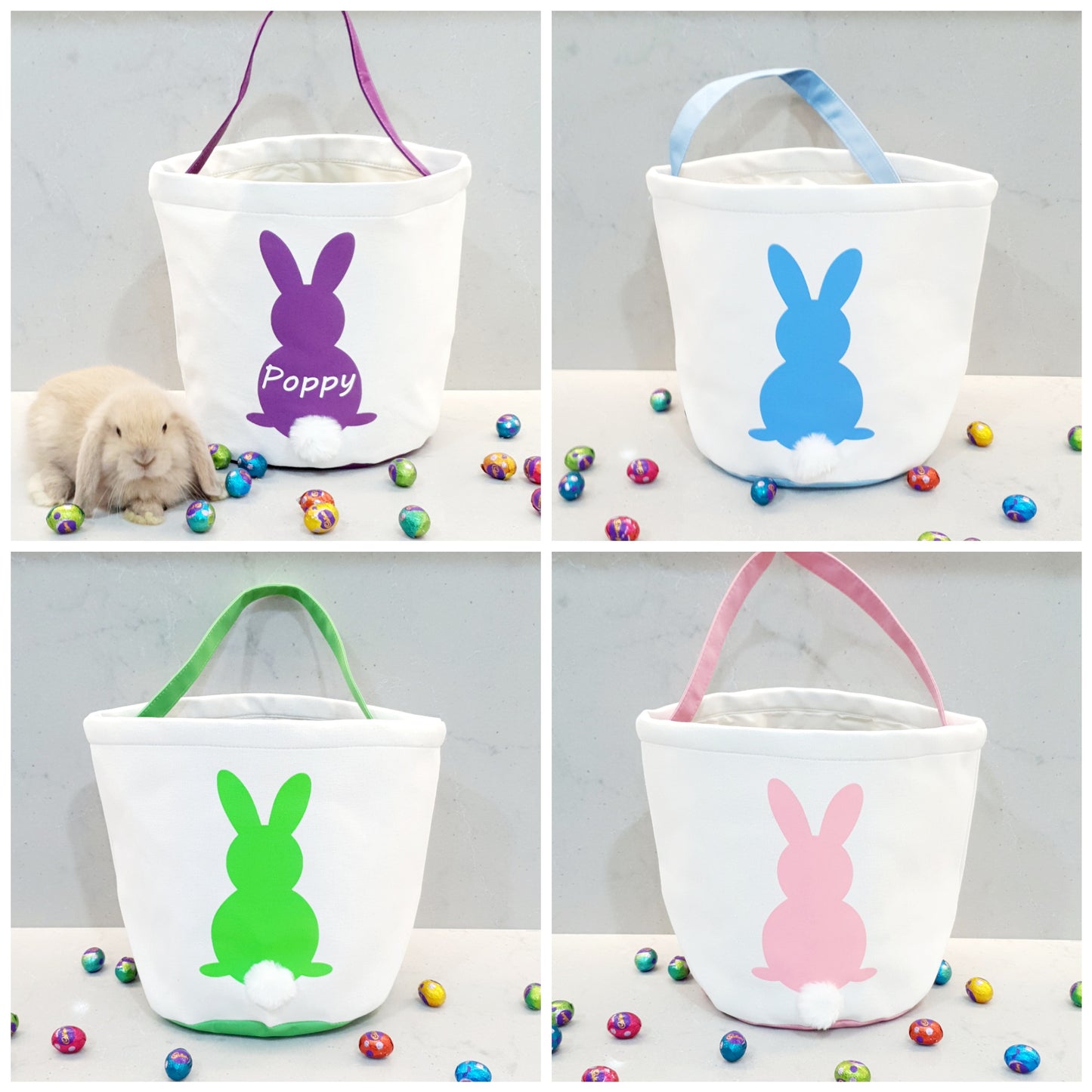 Personalised easter bunny bag