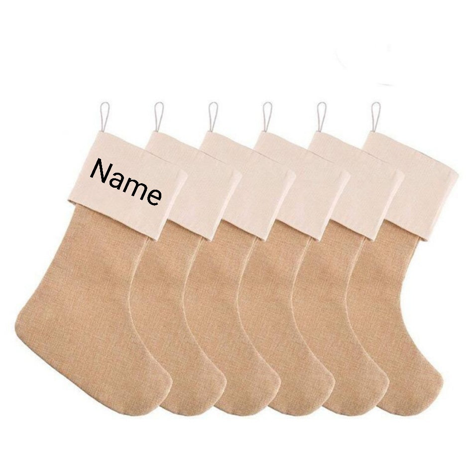 Personalised Burlap Stocking