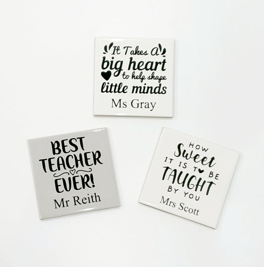 Personalised Teacher's coaster