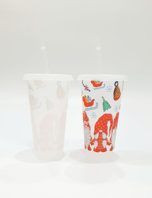 Christmas Gnome colour changing tumbler